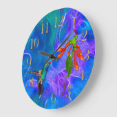 Wild Hummingbird Bird-lover's Art Clock Grote Klok (Hoek)
