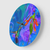 Wild Hummingbird Bird-lover's Art Clock Grote Klok (Hoek)