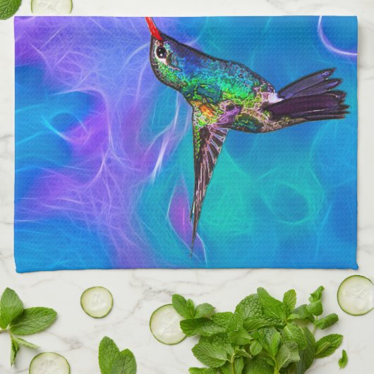 Wild Hummingbird Bird's Art Series Theedoek (Gevouwen)