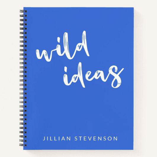 Wild Ideas Fun Inspirerend, aangepast blauw Notitieboek (Voorkant)