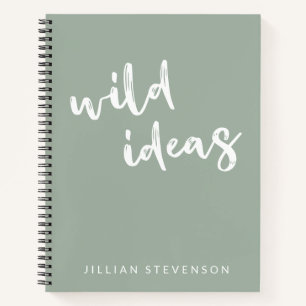 Wild Ideas Fun Inspirerend Gepersonaliseerd Sage Notitieboek