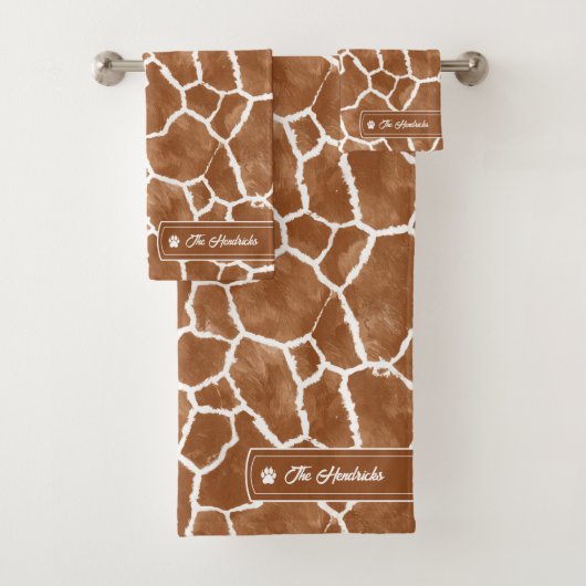 Wild Ideas Gold Label Giraffe ID1160 Bad Handdoek (Insitu)