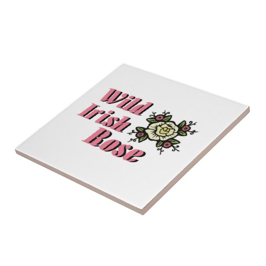 Wild Iers Roos Tegeltje (Zijkant)