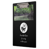 Wild Iguana Silhouette Monogram Foto Klembord (Links)