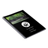 Wild Iguana Silhouette Monogram Foto Notitieboek (Rechterzijde)