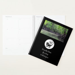 Wild Iguana Silhouette Monogram Foto Planner