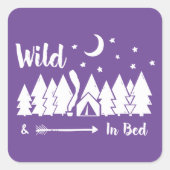 Wild in Bed Vierkante Sticker (Voorkant)