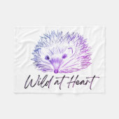 Wild in hart egel tekening fleece deken (Voorkant (Horizontaal))