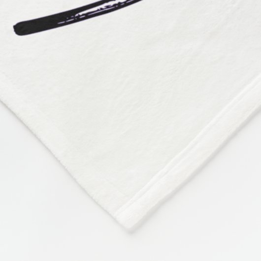 Wild in hart egel tekening fleece deken (Hoek)