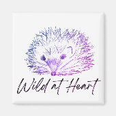 Wild in hart egel tekening magneet (Voorkant)