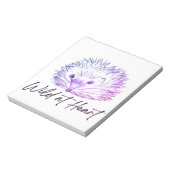 Wild in hart egel tekening notitieblok (Linkerzijde)