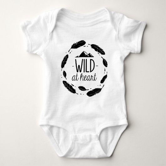 Wild in Heart Bohemian Kind Baby Shirt (Voorkant)