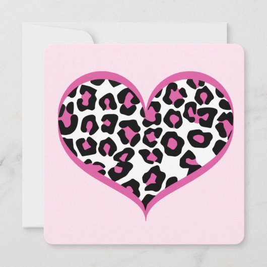 Wild in Heart Leopard Print Feestdagenkaart (Voorkant)