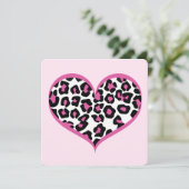 Wild in Heart Leopard Print Feestdagenkaart (Staand voorkant)