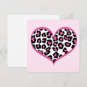 Wild in Heart Leopard Print Feestdagenkaart (Voorkant / Achterkant)