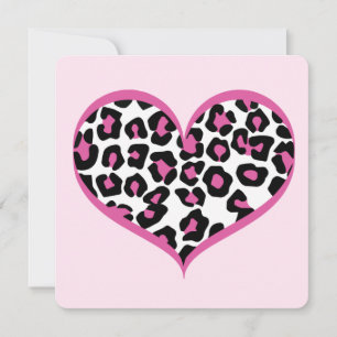 Wild in Heart Leopard Print Feestdagenkaart
