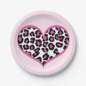 Wild in Heart Leopard Print Papieren Bordje (Voorkant)