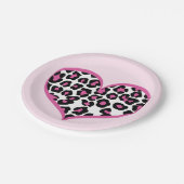 Wild in Heart Leopard Print Papieren Bordje (Gekanteld)