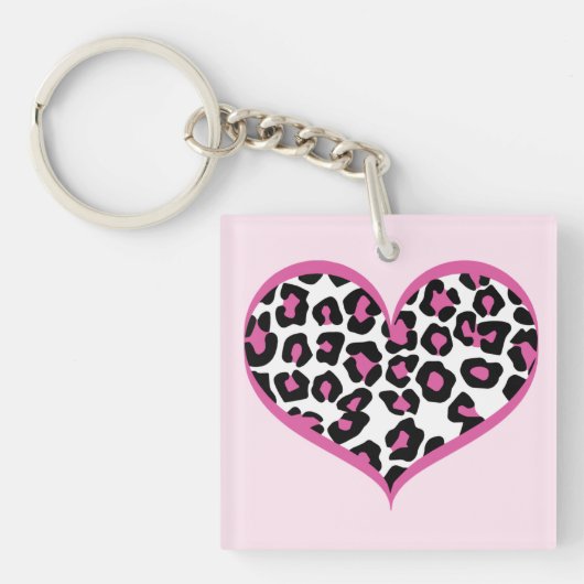 Wild in Heart Leopard Print Sleutelhanger (voorkant)