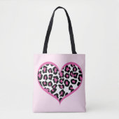 Wild in Heart Leopard Print Tote Bag (Voorkant)
