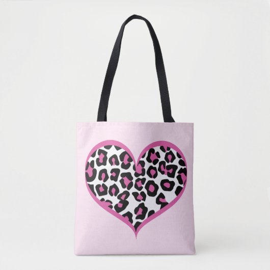Wild in Heart Leopard Print Tote Bag (Voorkant)