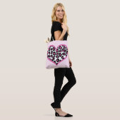 Wild in Heart Leopard Print Tote Bag (Op model)