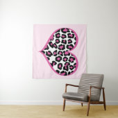 Wild in Heart Leopard Print Wandkleed (In Situ (horizontaal))