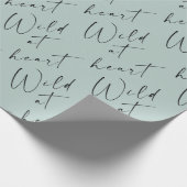 Wild in Heart Light Sage Wrapping Paper Cadeaupapier (Hoek)