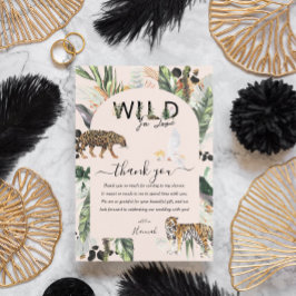 Wild in Love | Jungle Bruiloftfeestje Bedankkaart