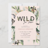 Wild In Love | Jungle Bruiloftsfeest Kaart (Voorkant)