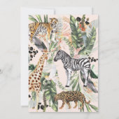 Wild In Love | Jungle Bruiloftsfeest Kaart (Achterkant)