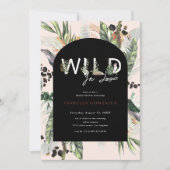 Wild In Love | Jungle Bruiloftsfeest Kaart (Voorkant)