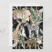 Wild In Love | Jungle Bruiloftsfeest Kaart (Achterkant)