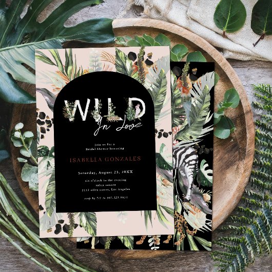 Wild In Love | Jungle Bruiloftsfeest Kaart