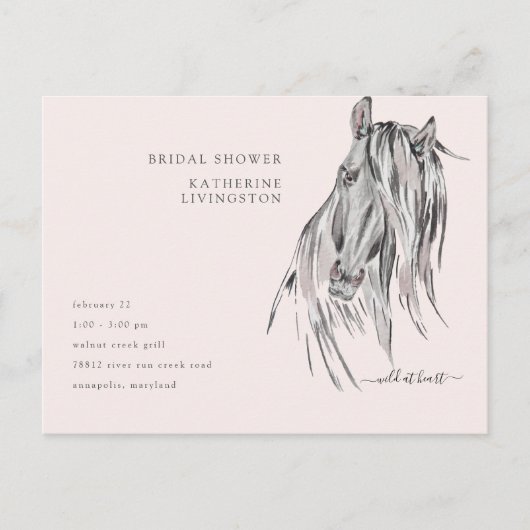 Wild in Waterverf-Vrijgezellenfeest van het hart Uitnodiging Briefkaart (Voorkant)