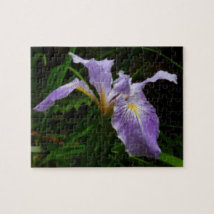 Wild Iris Flower Paars Floral Legpuzzel