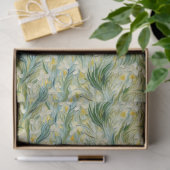 Wild Iris Ivoor Groen Geel Weefsel Papier (Geschenk)