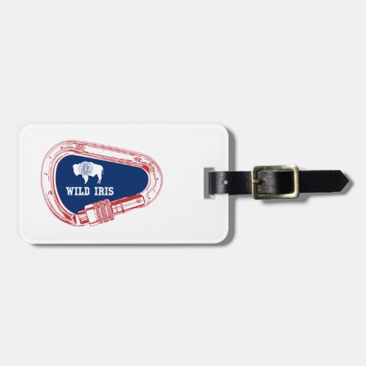 Wild Iris tijdens het beklimmen Carabiner Bagagelabel (Voorkant horizontaal)