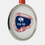 Wild Iris tijdens het beklimmen Carabiner Metalen Ornament (Rechts)