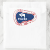 Wild Iris tijdens het beklimmen Carabiner Rechthoekige Sticker (Tas)