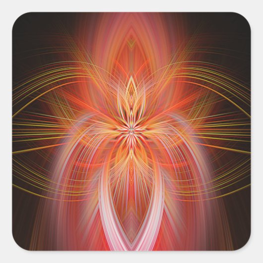 Wild Iris Vierkante Sticker (Voorkant)