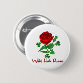 Wild Irish Roos Ronde Button 5,7 Cm (Voorkant /achterkant)