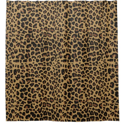 Wild Jaguar Print Shower Curtain Douchegordijn (Voorkant)