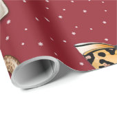 Wild & Joyful Luipaard Geruite Kerst Inpakpapier (Rol Hoek)