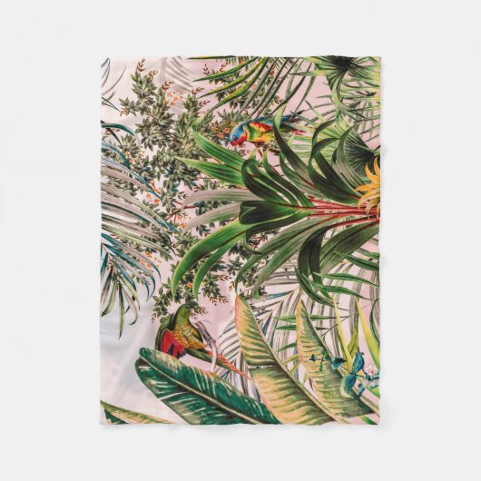 Wild jungle paradise fleece deken (Voorkant)