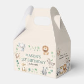 Wild Jungle Safari Animals Birthday Bedankdoosjes (Voorkant Zijde)