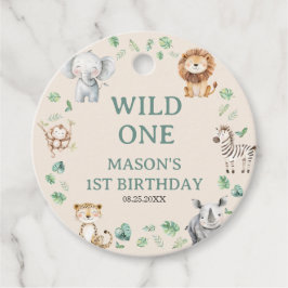 Wild Jungle Safari Animals Birthday Bedankjes Labels