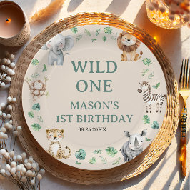 Wild Jungle Safari Animals Birthday Papieren Bordje