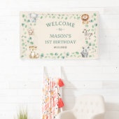 Wild Jungle Safari Animals Birthday Spandoek (Insitu)