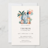 Wild Jungle Theme Birthday Party Kaart (Voorkant)